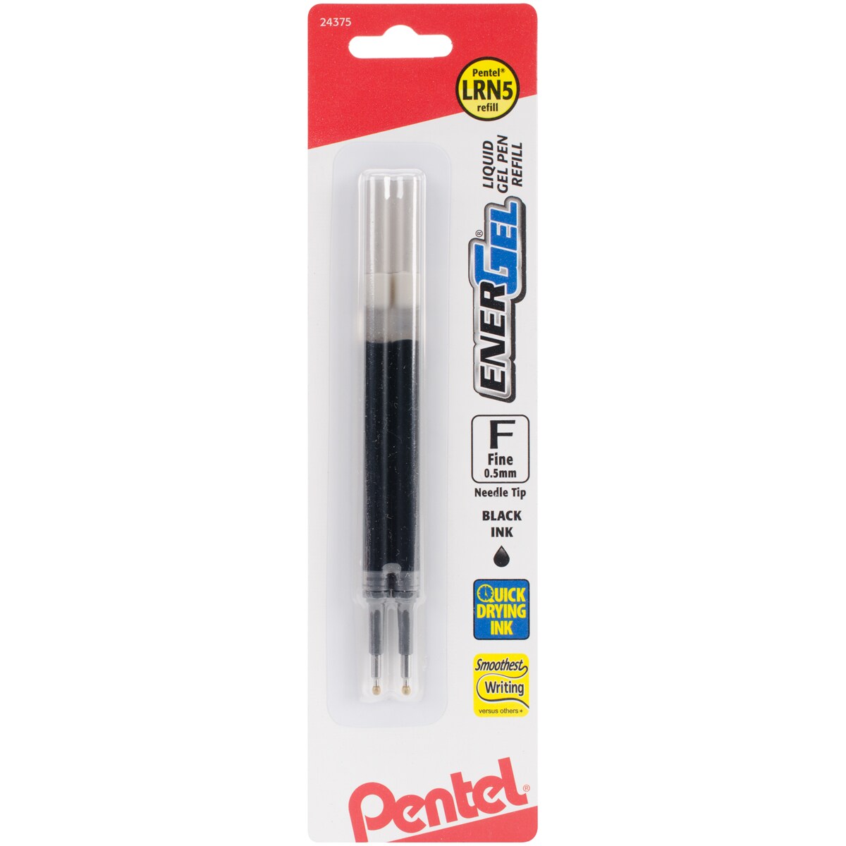 Pentel EnerGel Pen Refill Ink For .5mm Needle Tip Pen 2/Pkg-Black