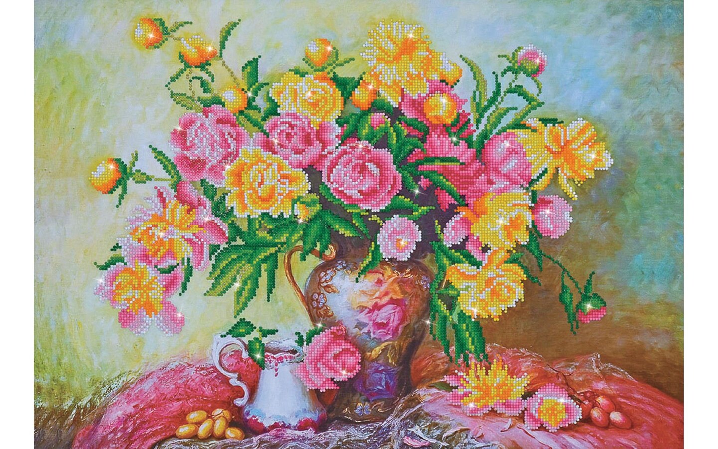 Kit Diamond Dotz Lady With Fan (d'après Klimt) - Toile 67x67cm, Diamants à Coller, Activité Créative