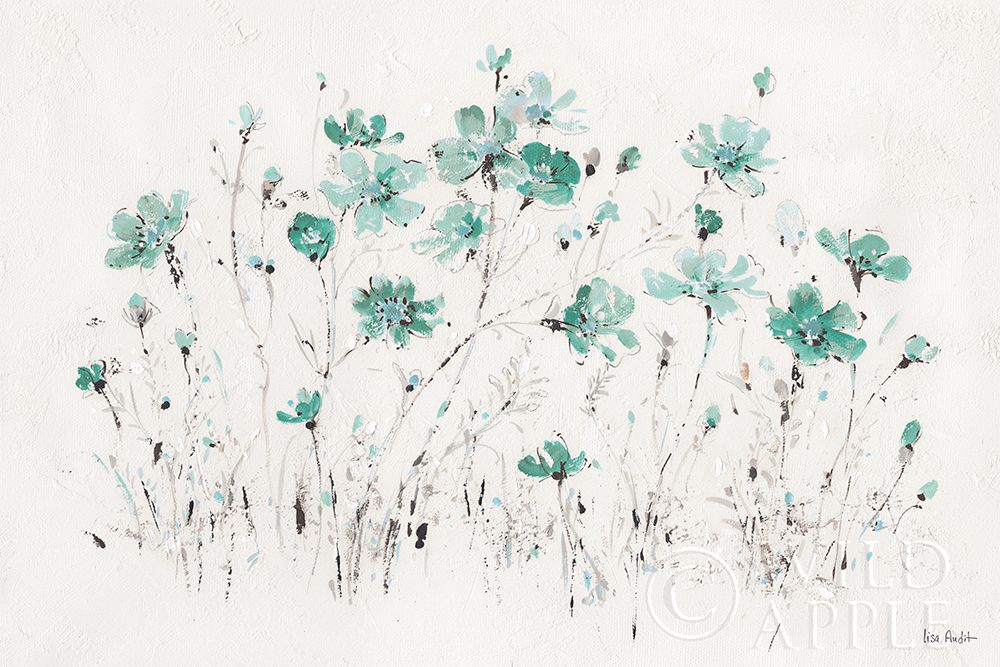 Wildflowers I Turquoise Poster Print by Lisa Audit - Item # VARPDX37434
