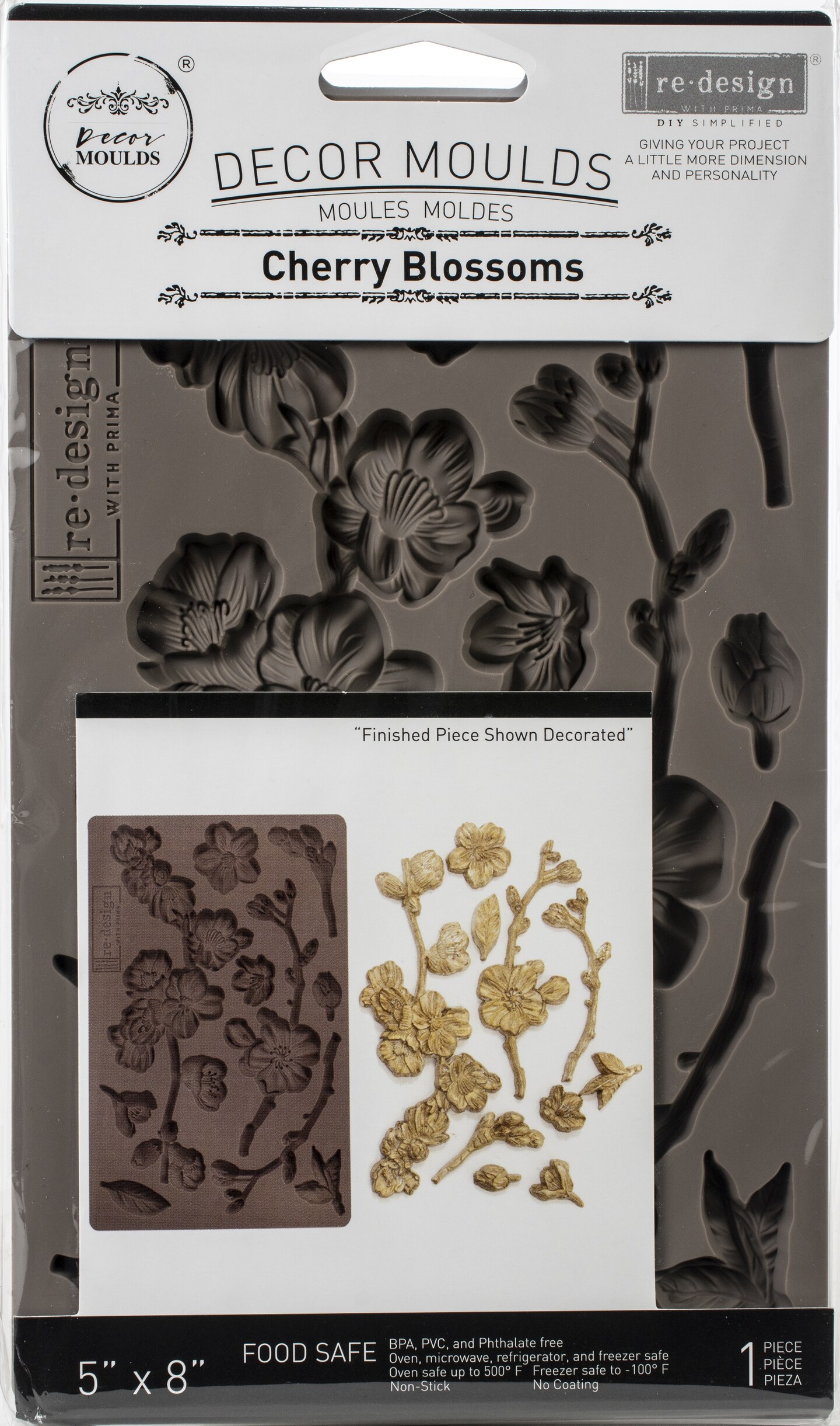 Prima Marketing Re-Design Mould 5&#x22;X8&#x22;X8mm-Cherry Blossoms