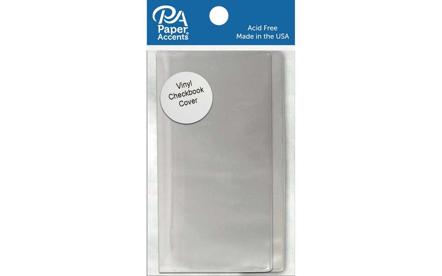 Vinyl Checkbook Cover 6.25x6.75 Clear