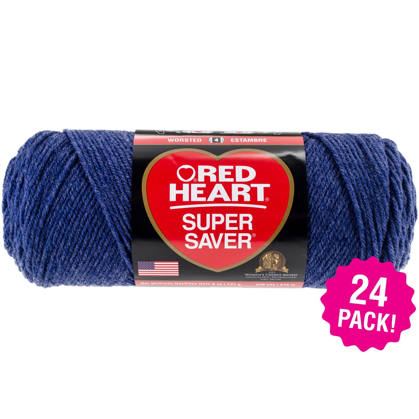 Multipack of 24 - Red Heart Super Saver Yarn-Denim