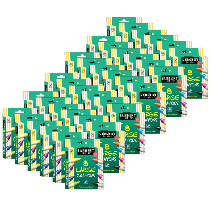 Crayons, Large Size, 8 Colors Per Box, 36 Boxes Michaels