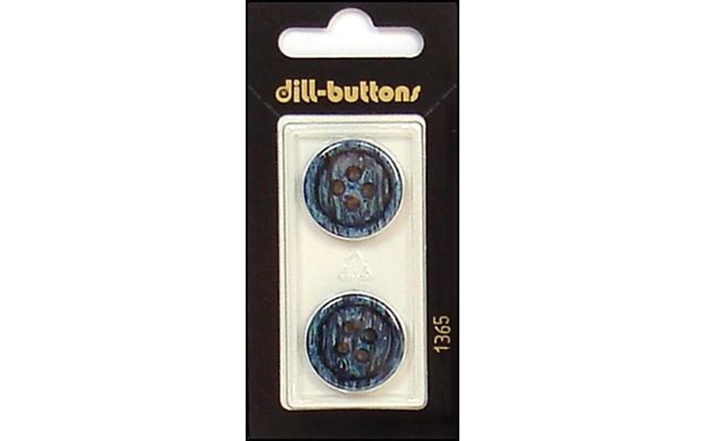 Dill Buttons 20mm 2pc 4 Hole Navy
