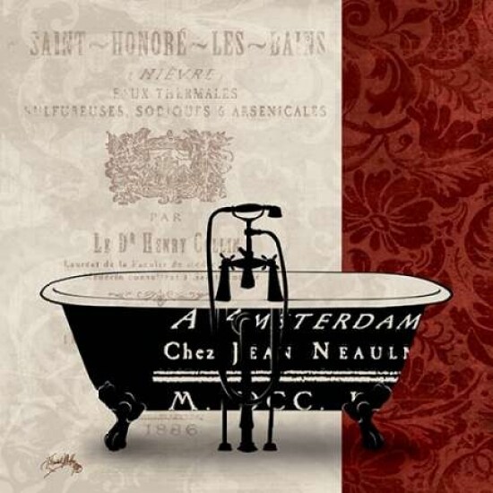 Red and Black Bath Tub II Poster Print by Elizabeth Medley - Item # VARPDX9258RR