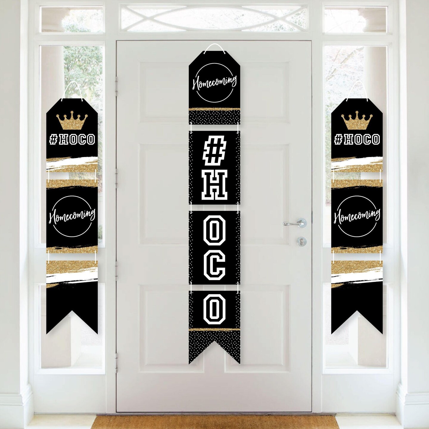 Big Dot of Happiness HOCO Dance - Hanging Vertical Paper Door Banners - Homecoming Wall Decoration Kit - Indoor Door Decor