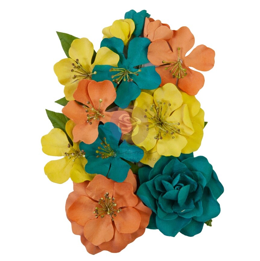 Prima Marketing Mulberry Paper Flowers-Radiate Smiles/Majestic