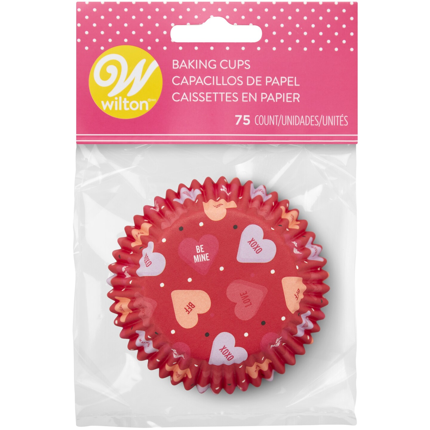 Wilton Standard Baking Cups 75/Pkg-Candy Hearts | Michaels