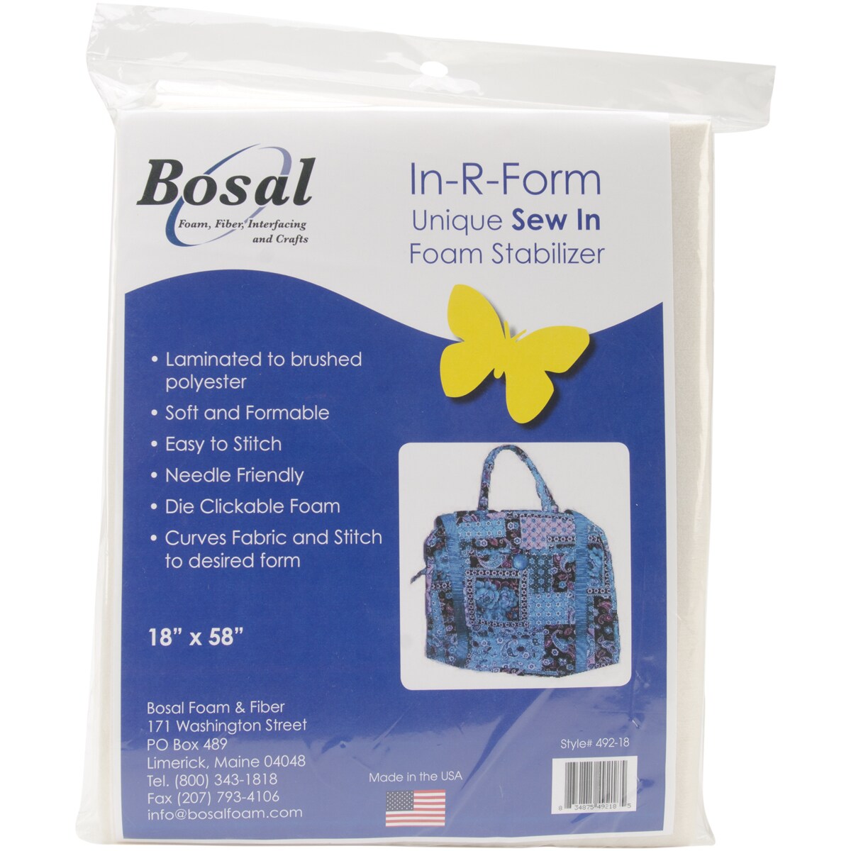 Bosal In-R-Form Unique Sew-In Foam Stabilizer-18&#x22;X58&#x22;