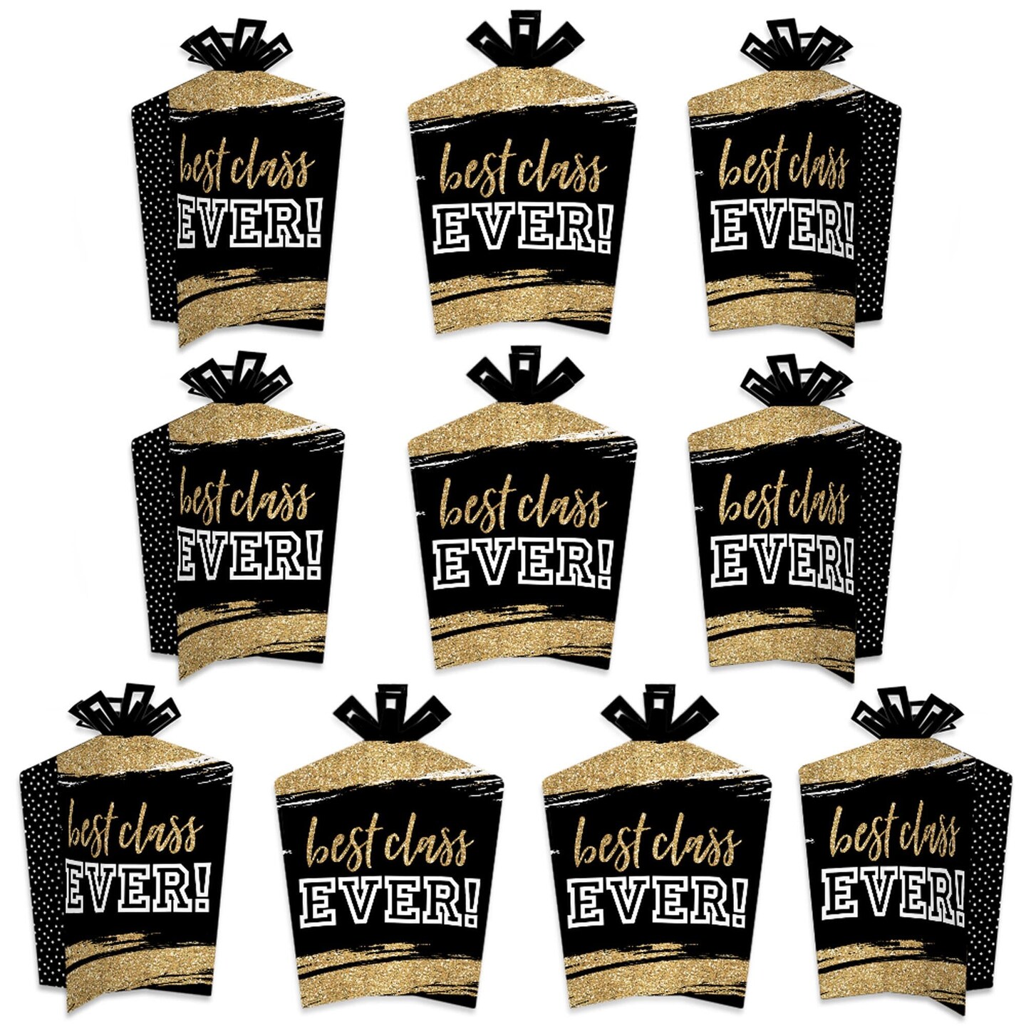 Big Dot of Happiness Reunited - Table Decorations - School Class Reunion Party Fold and Flare Centerpieces - 10 Count