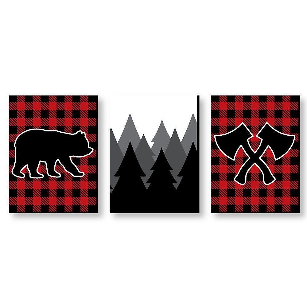 Buffalo plaid hot sale nursery wall decor