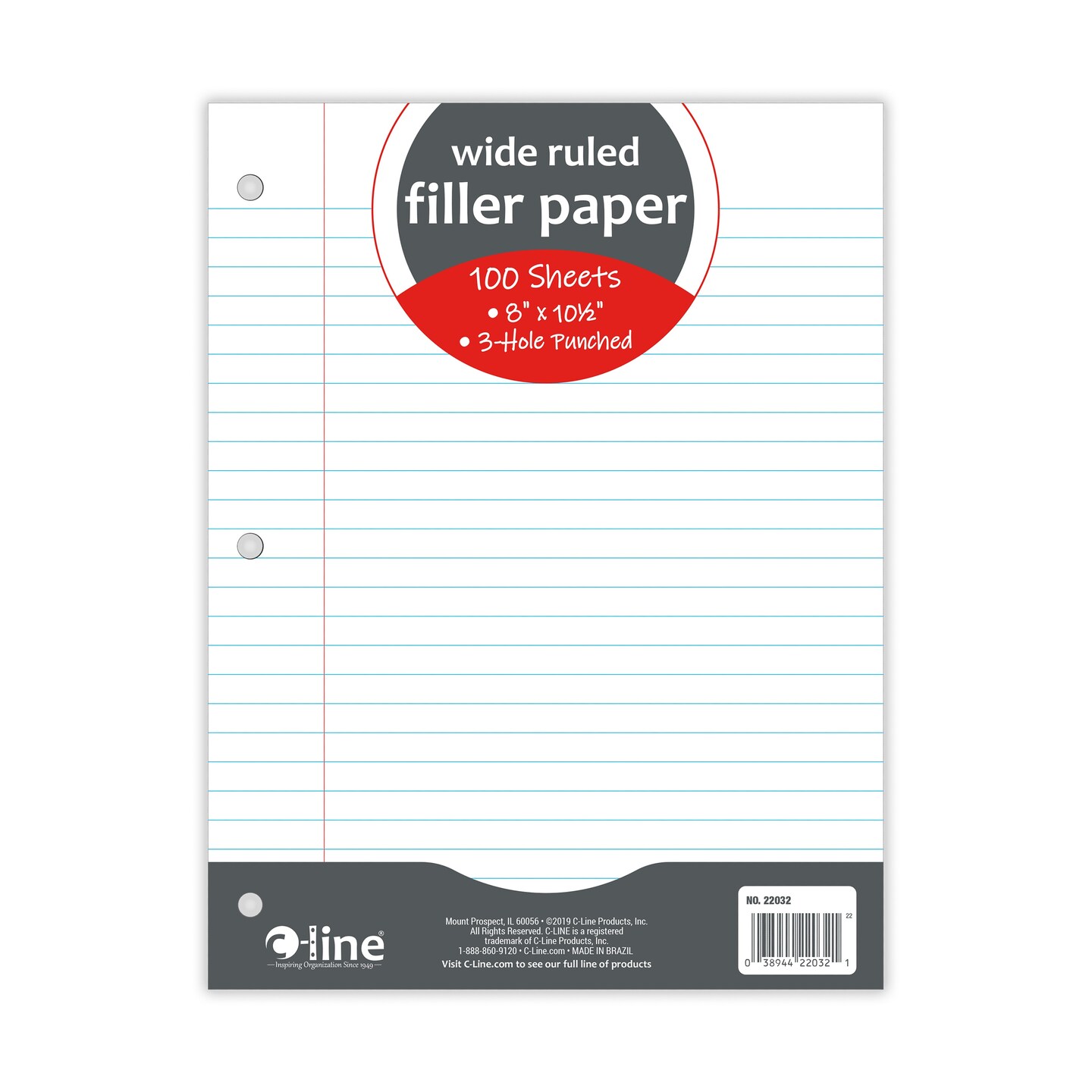 C-Line Filler Paper Wide Rule 10.5