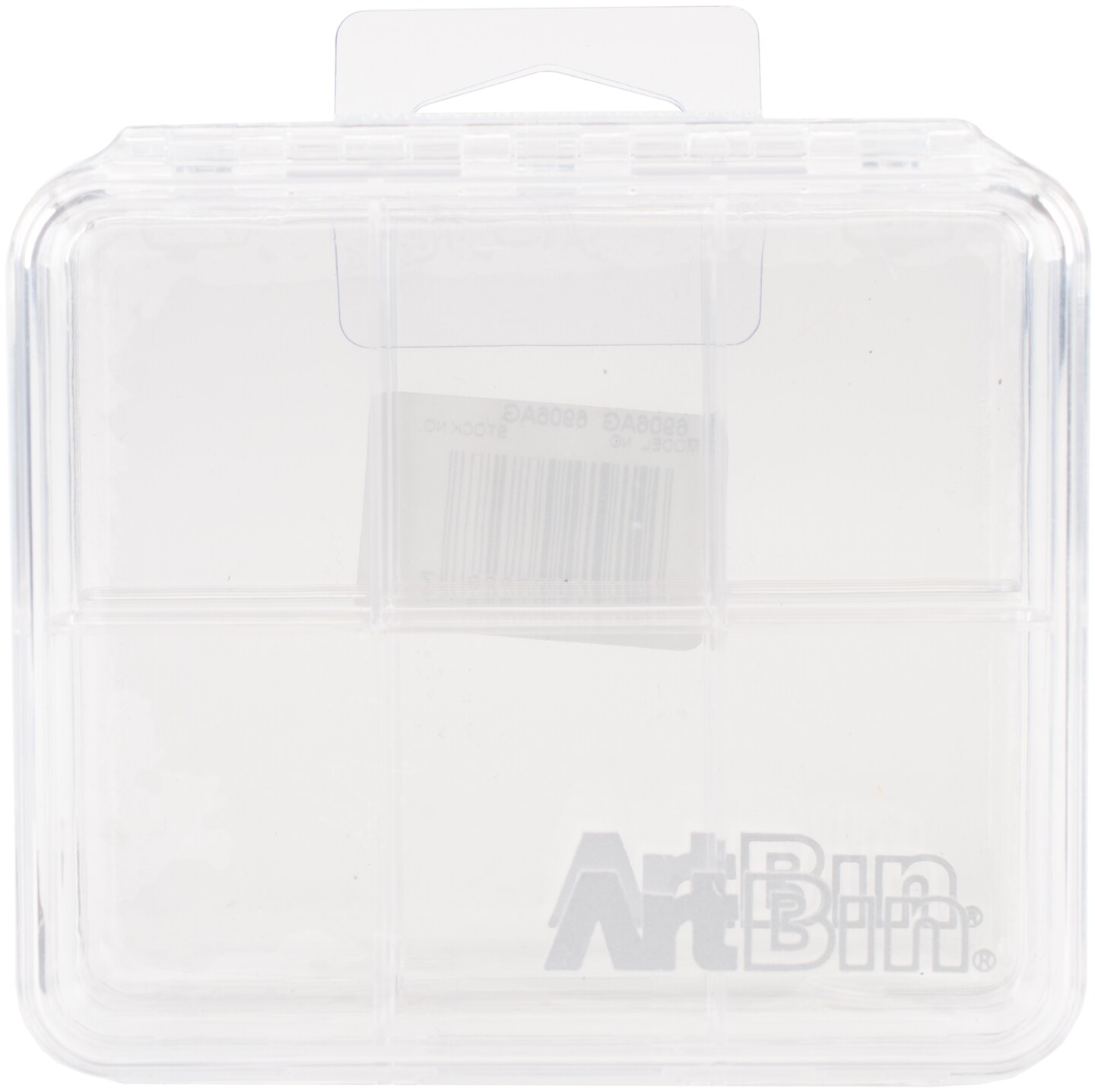 Artbin Slim Line Box 6 Compartments 2/Pkg-4.25&#x22;X3.75&#x22;X0.625&#x22; Clear
