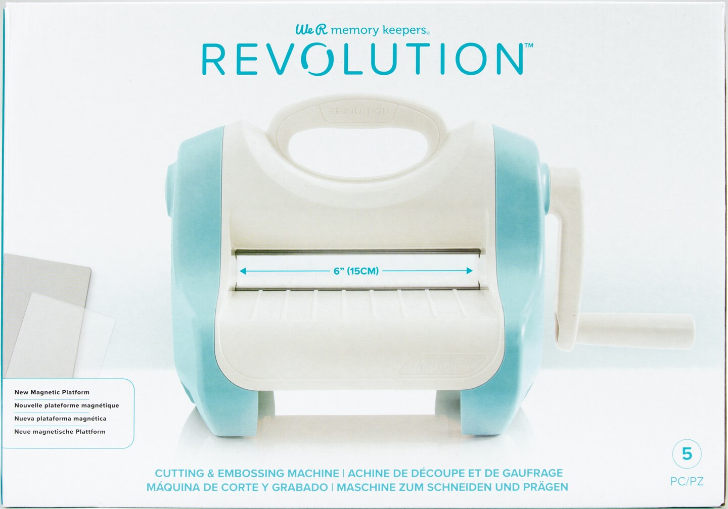 We R Memory Keepers Revolution Cutting &#x26; Embossing Machine-White/ Blue
