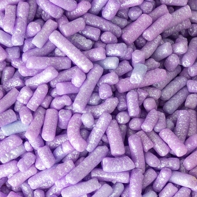Ac Food Crafting Bulk Polished Jimmies 25Lbs-Light Purple