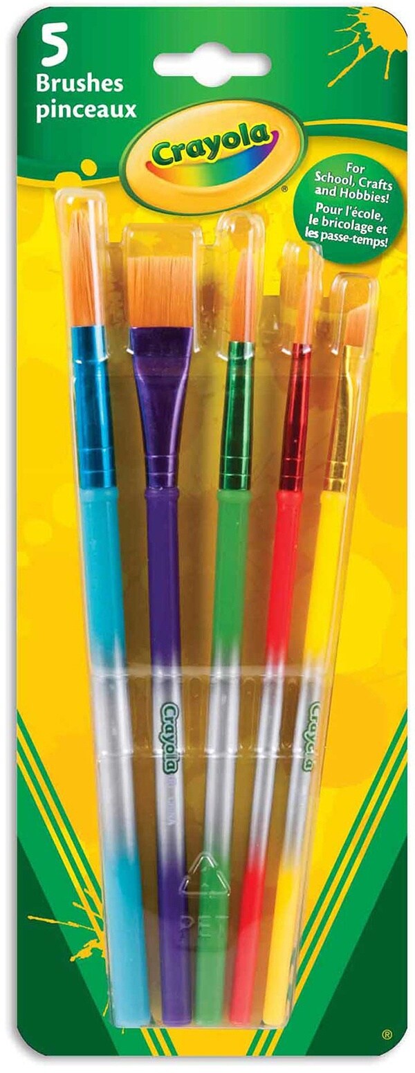 Crayola Art &#x26; Craft Brushes-5/Pkg
