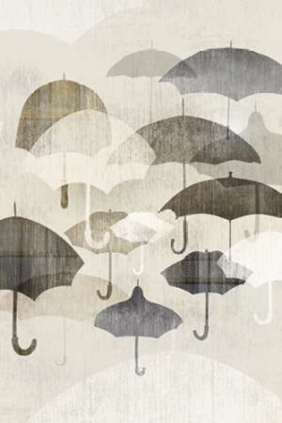 Umbrella Rain II Poster Print by Edward Selkirk