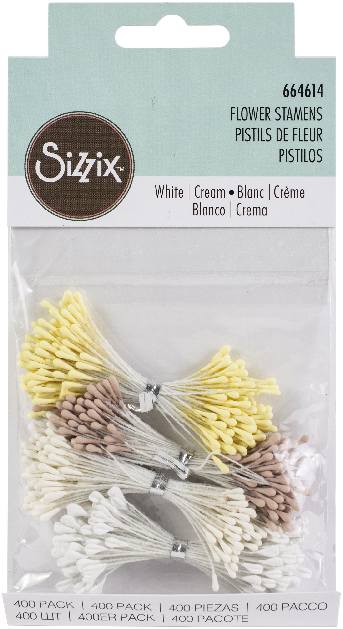 Sizzix Making Essential Flower Stamens 300/Pkg-White & Cream