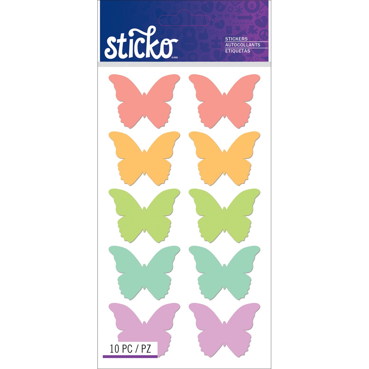 Sticko Label StickersBright Butterfly Michaels