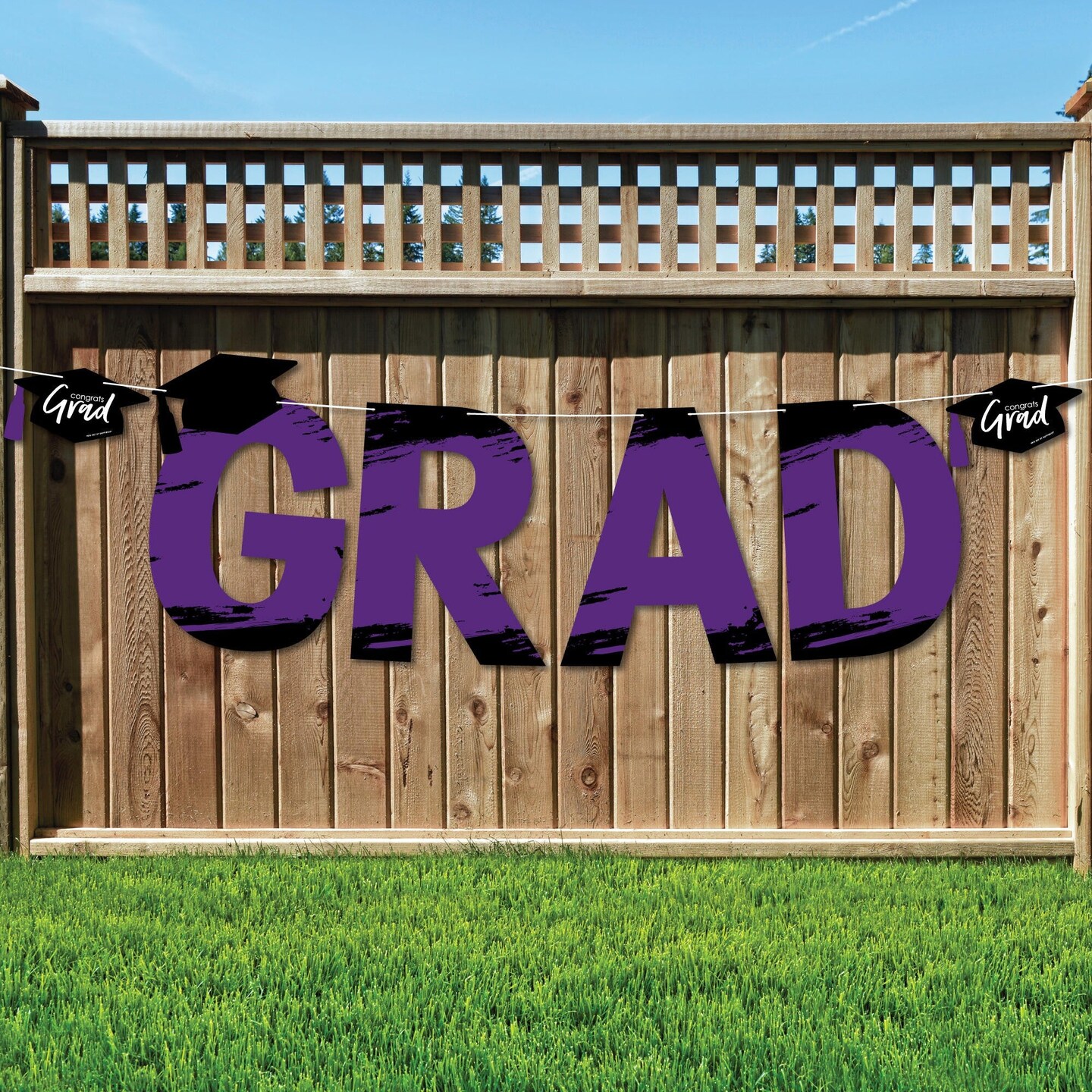 Big Dot of Happiness Purple Grad - Best is Yet to Come - Large Purple Graduation Party Decorations - GRAD - Outdoor Letter Banner