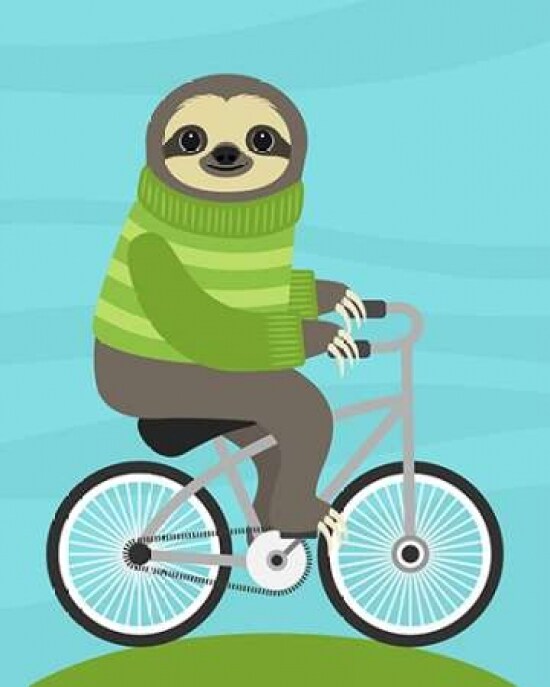 Cycling Sloth Poster Print by  Nancy Lee - Item # VARPDXL821D