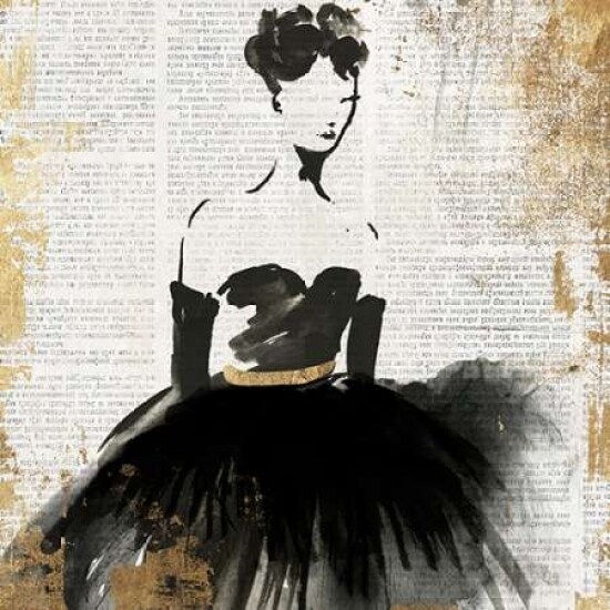 Lady in Black II Poster Print by PI Studio
