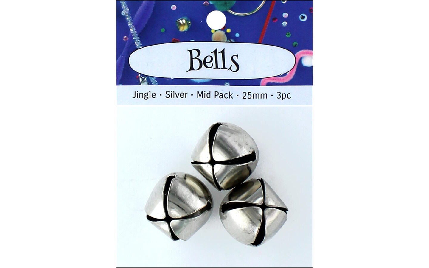PA Ess Jingle Bell Mid Pack 25mm 3pc Silver