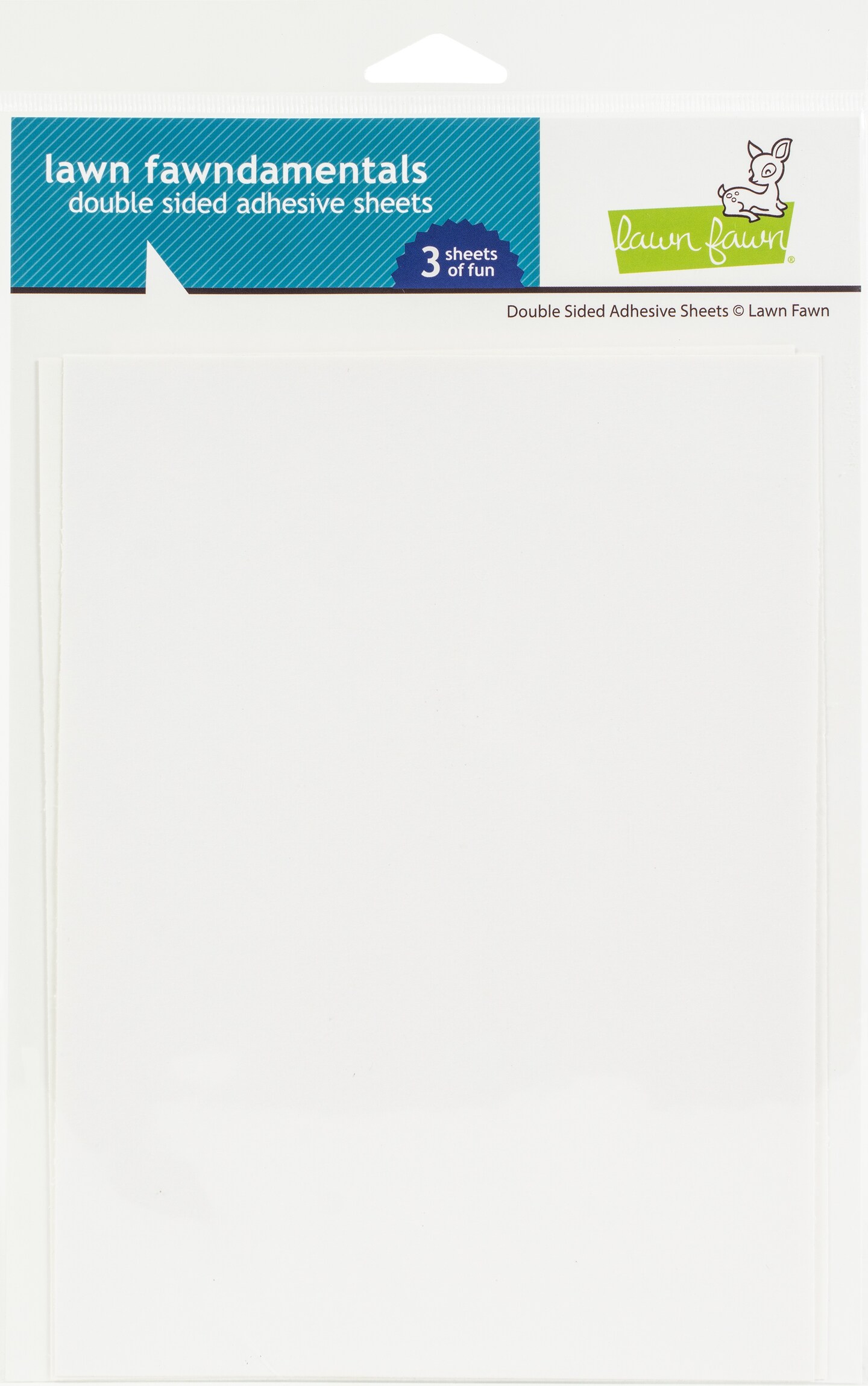 Lawn Fawndamentals Double-Sided Adhesive Sheets 3/Pkg-6&#x22;X8&#x22;