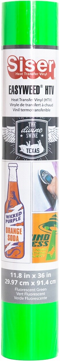 Siser Easyweed Htv Vinyl 11.8"X36" Roll-Fluorescent Green