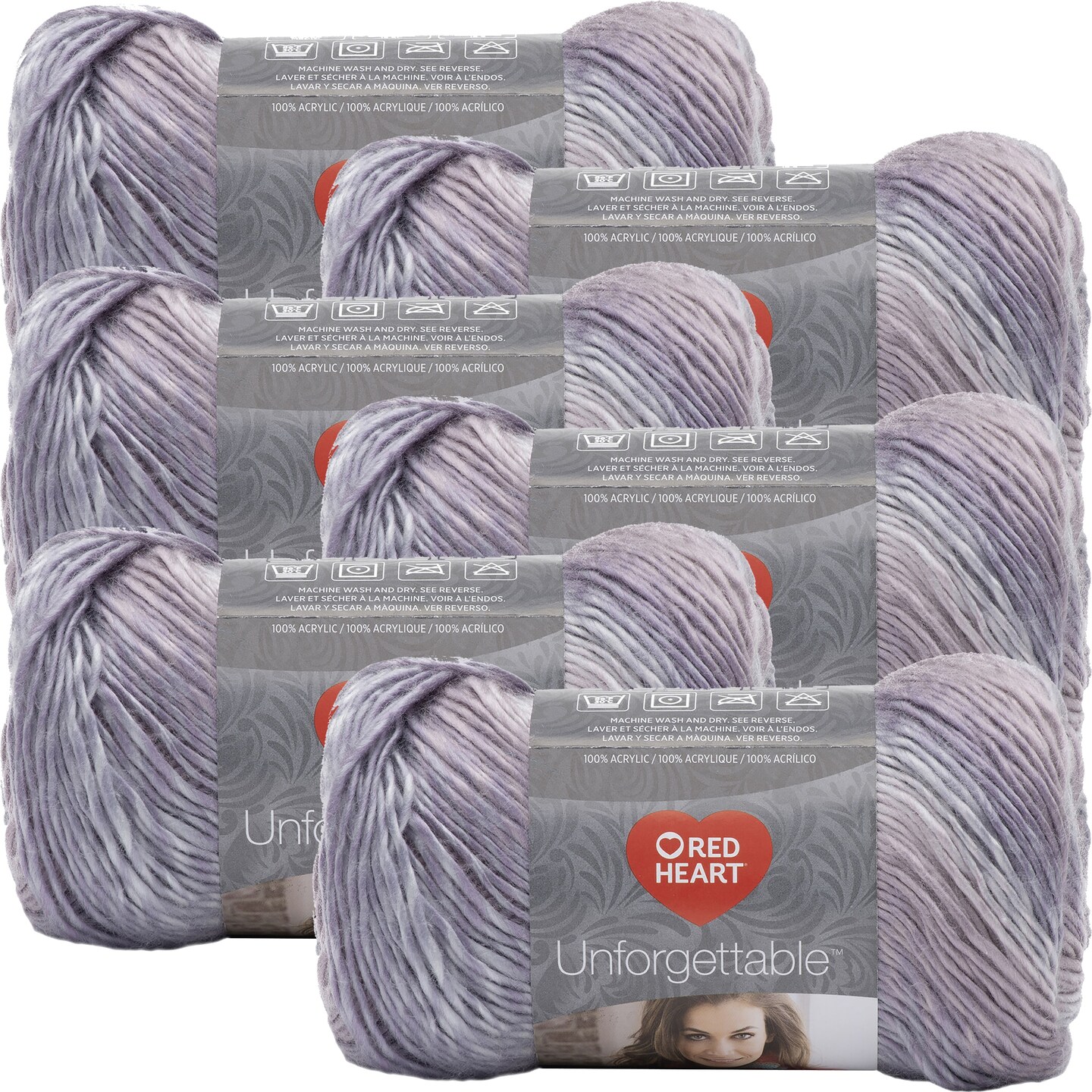 Multipack of 6 - Red Heart Unforgettable Yarn-Pearly