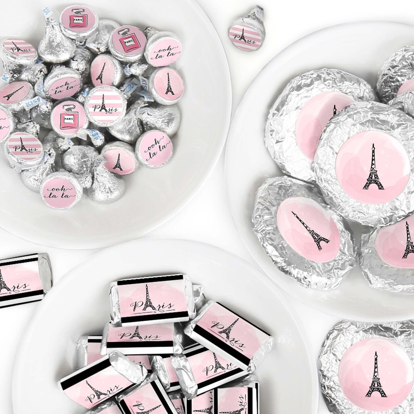Big Dot of Happiness Paris, Ooh La La - Paris Themed Baby Shower or Birthday Party Candy Favor Sticker Kit - 304 Pieces