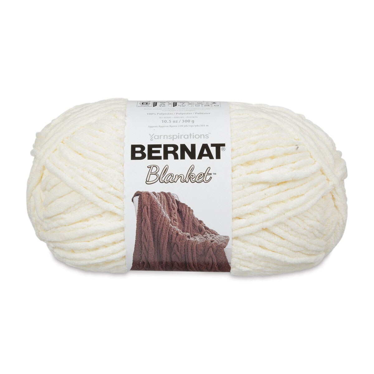 NWT Yarnspirations Bernat Blanket Yarn - Vintage White, Super Bulky 220  yds
