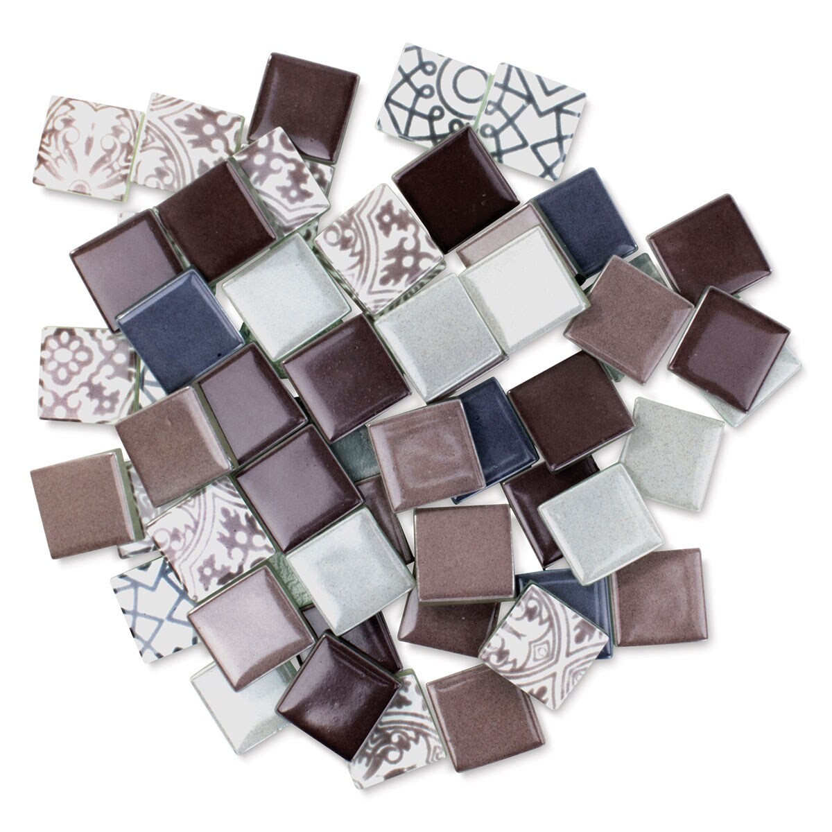 Mosaic Mercantile Patchwork Tiles - Heather Purple/Grey, 1 lb