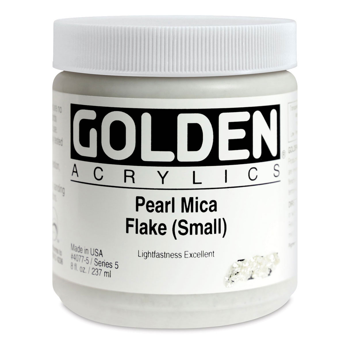 Golden Special Iridescent Acrylics - Pearl Mica Flake (Small), 8 oz jar
