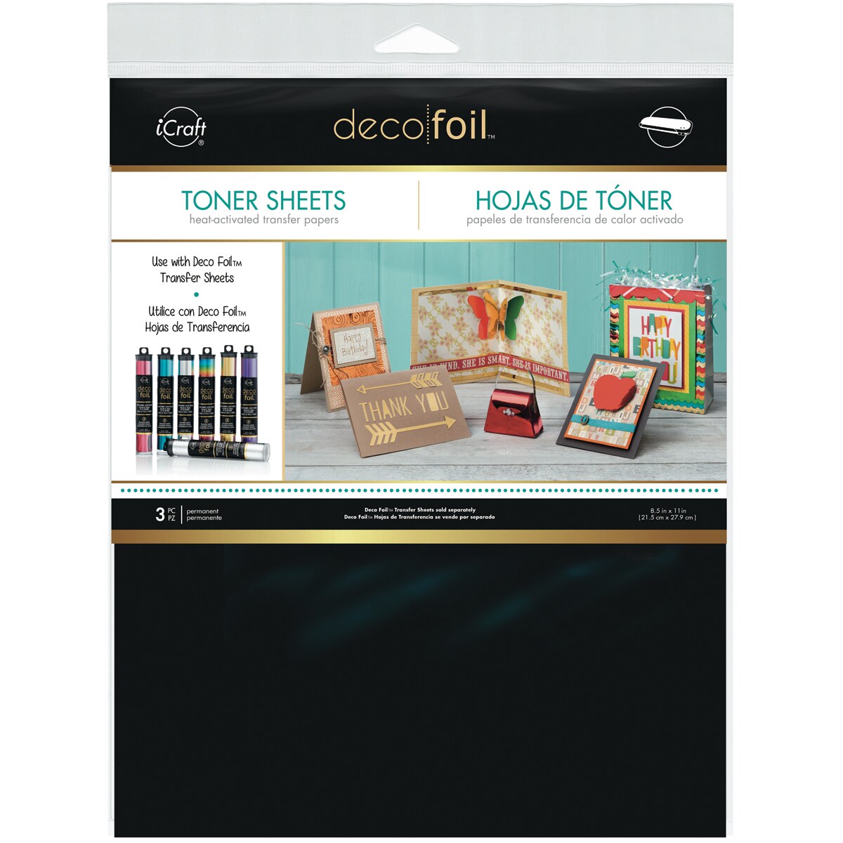 iCraft Deco Foil Toner Sheets 8.5&#x22;X11&#x22;-3/Pkg