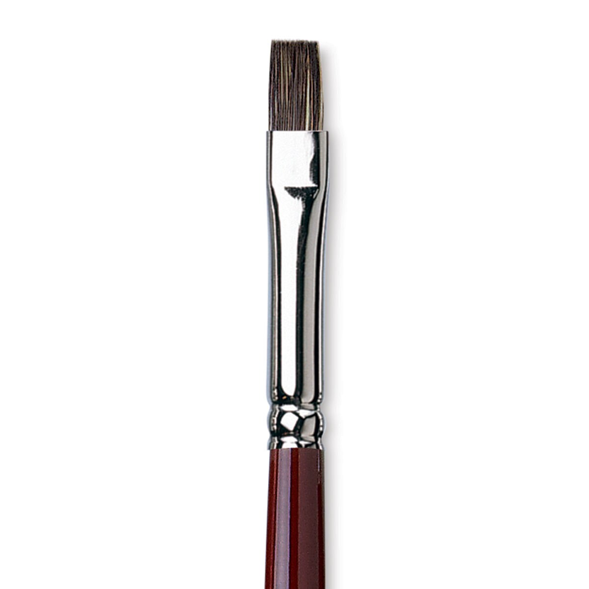 Da Vinci Black Sable Brush - Bright, Long Handle, Size 6