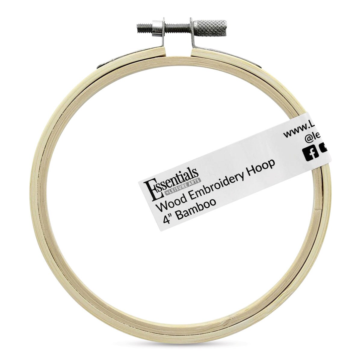 Essentials by Leisure Arts Wood Embroidery Hoop - 4&#x22;