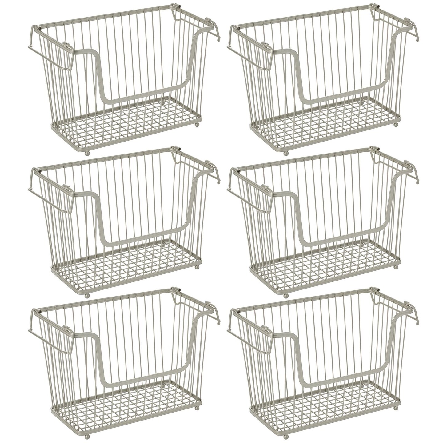 mDesign Metal Stackable Kitchen Storage Basket with Handles Michaels
