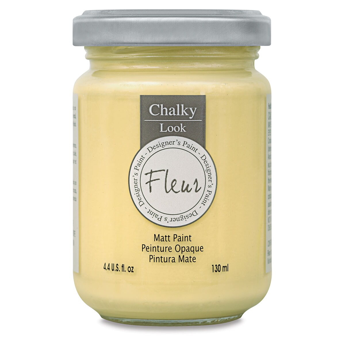 Fleur Chalky Look Paint - Vanilla Ice, 4.4 oz jar