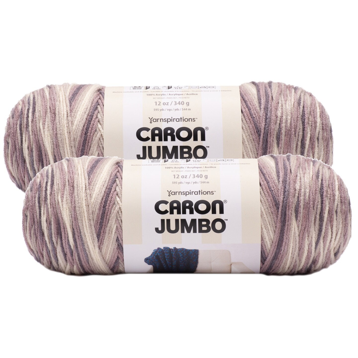 (Pack of 2) Caron Jumbo Print Yarn-Gravel | Michaels