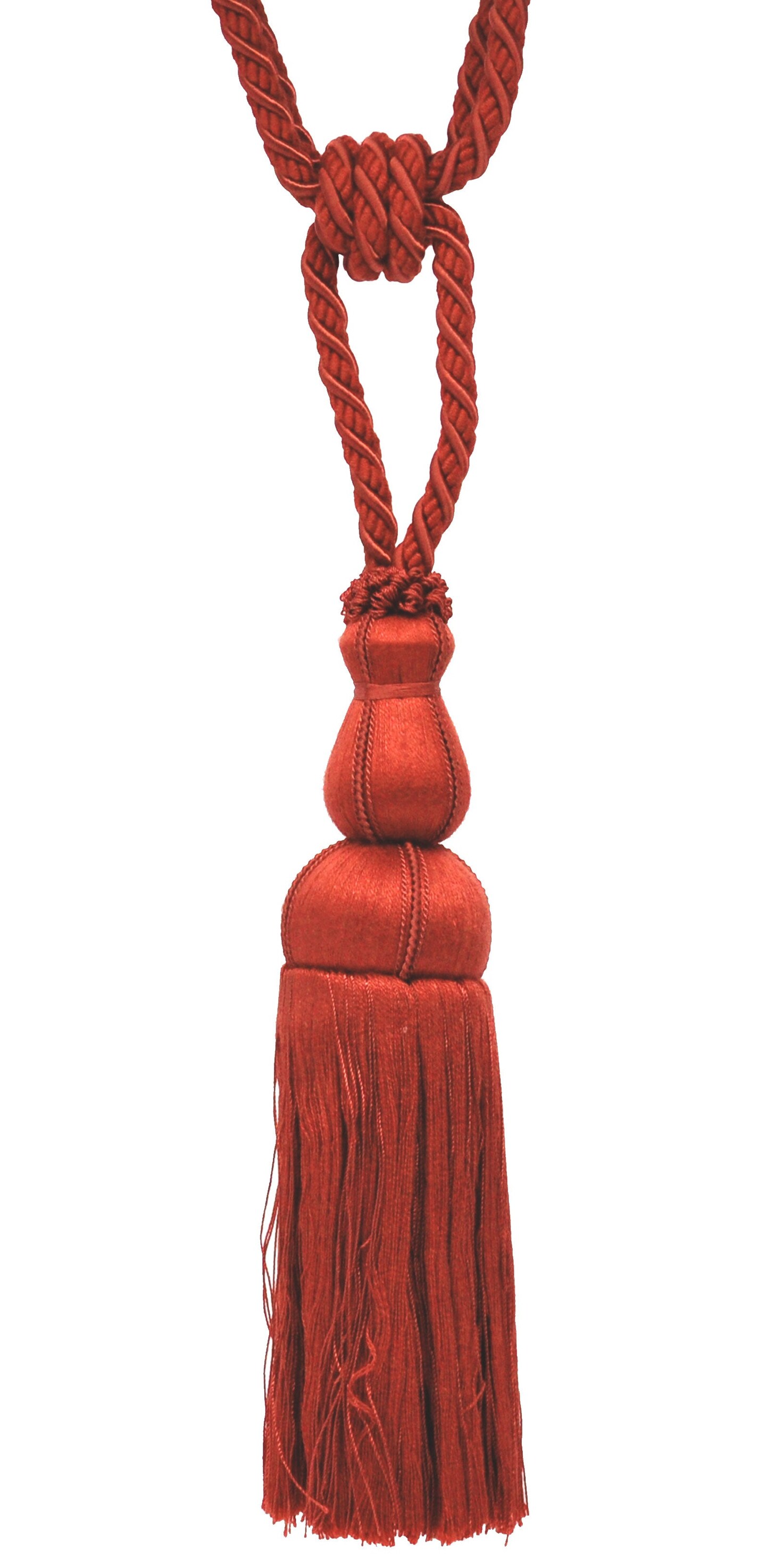 Belagio Single Tassel Tie-Back, 10&#x22; Long Tassel, Colors Collection, Rust