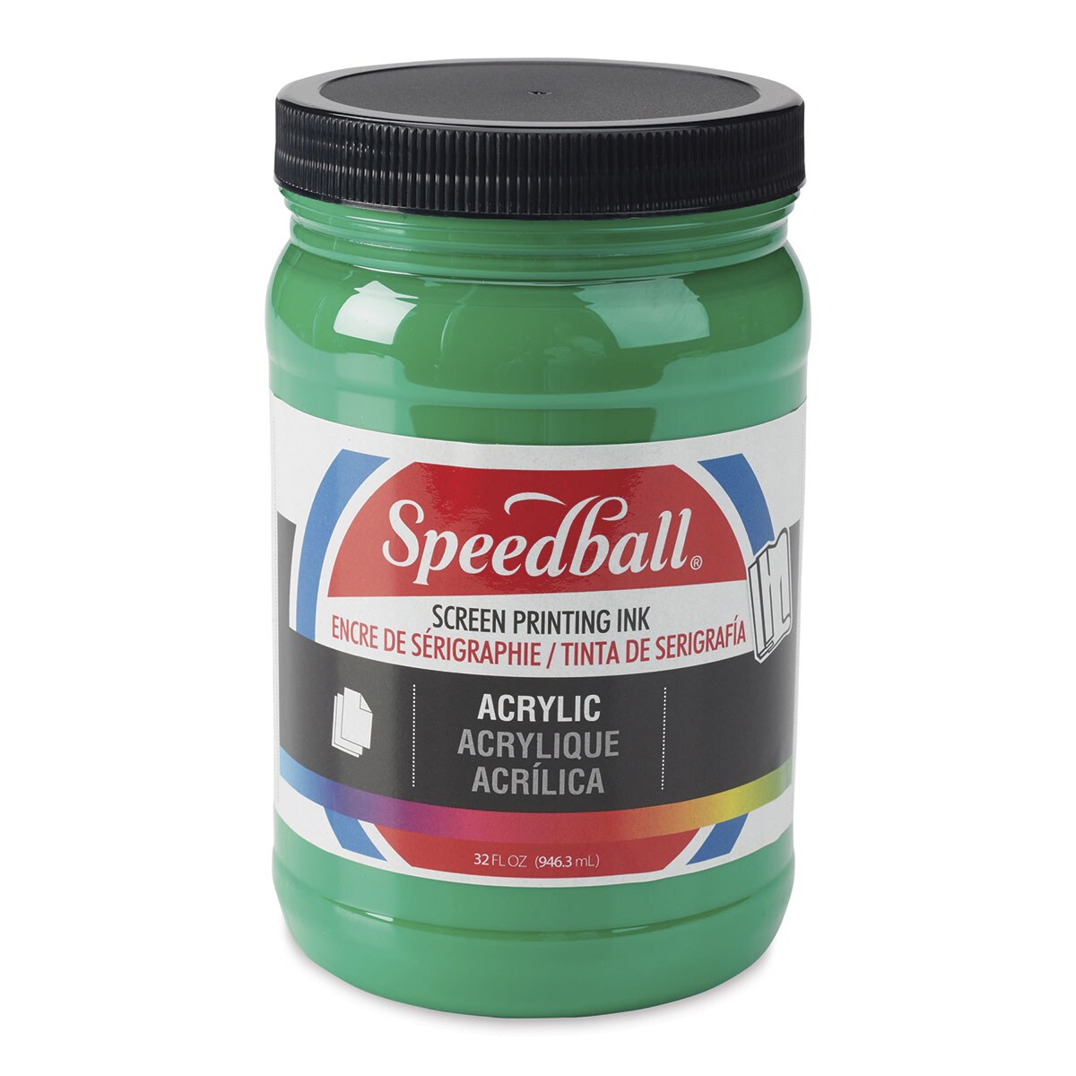 Speedball Permanent Acrylic Screen Printing Ink - Emerald Green, Quart