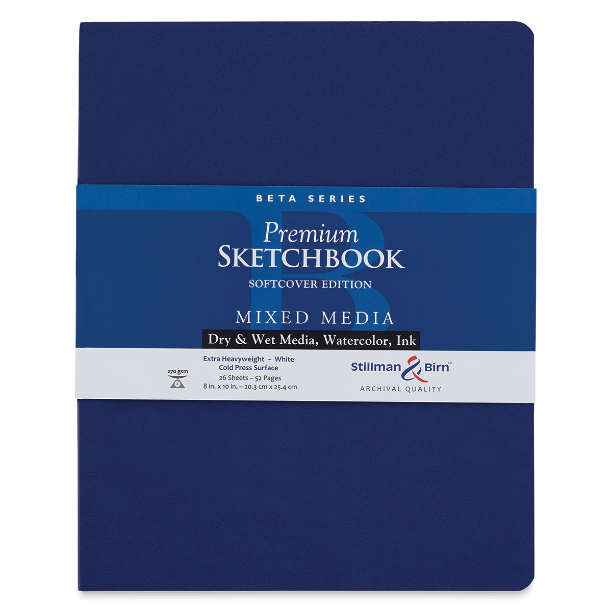 Stillman &#x26; Birn Beta Series Sketchbook - 10&#x22; x 8&#x22;, Soft Cover, 26 Sheets