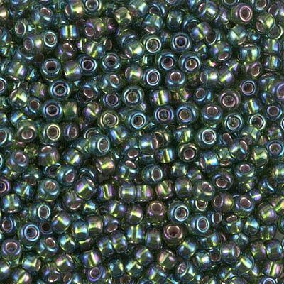 Glass Seed Round Beads 11/0 Metallic Olive Iris Seed Beads 