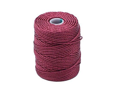 C-Lon Tex 400 Heavy Weight Bead Cord, Wine - 1.0mm, 36 Yard Spool