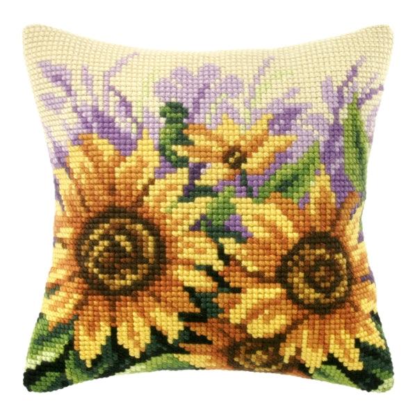 Needlepoint Cushion Kit "Sunflowers on meadow" 9124 Needlepoint