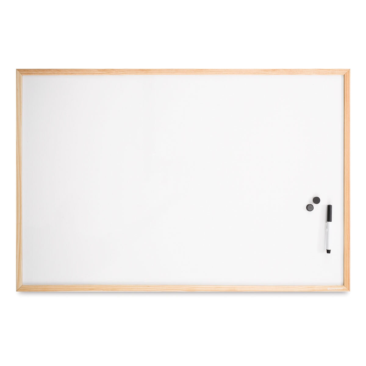 MasterVision Wood Frame Magnetic Dry Erase Board - 24&#x22; x 36&#x22;