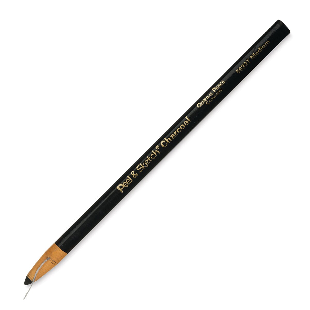 General&#x27;s Peel and Sketch Charcoal - Medium, Single Pencil