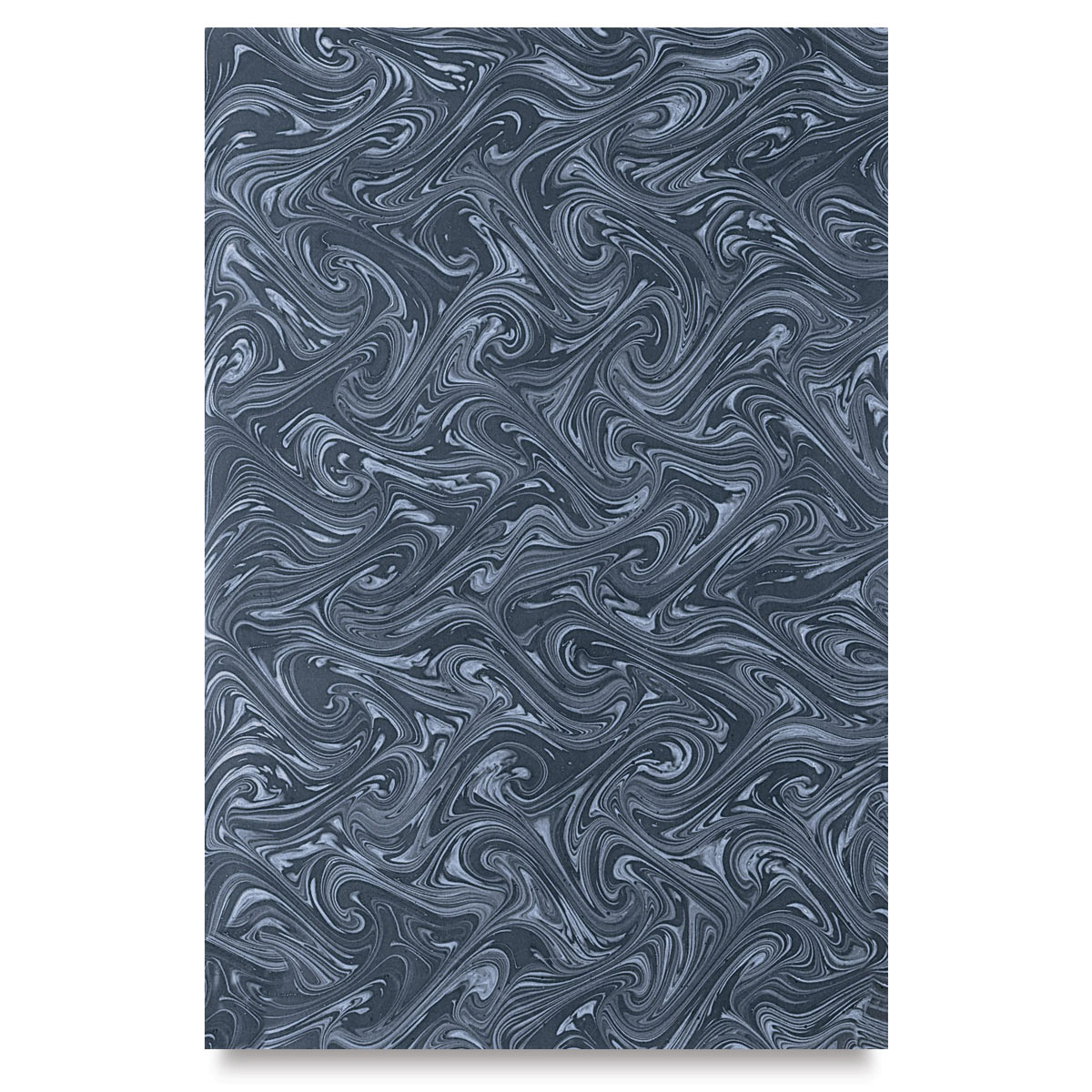 Books by Hand Marbled Paper - 12&#x22; x 19&#x22;, Gray/Black