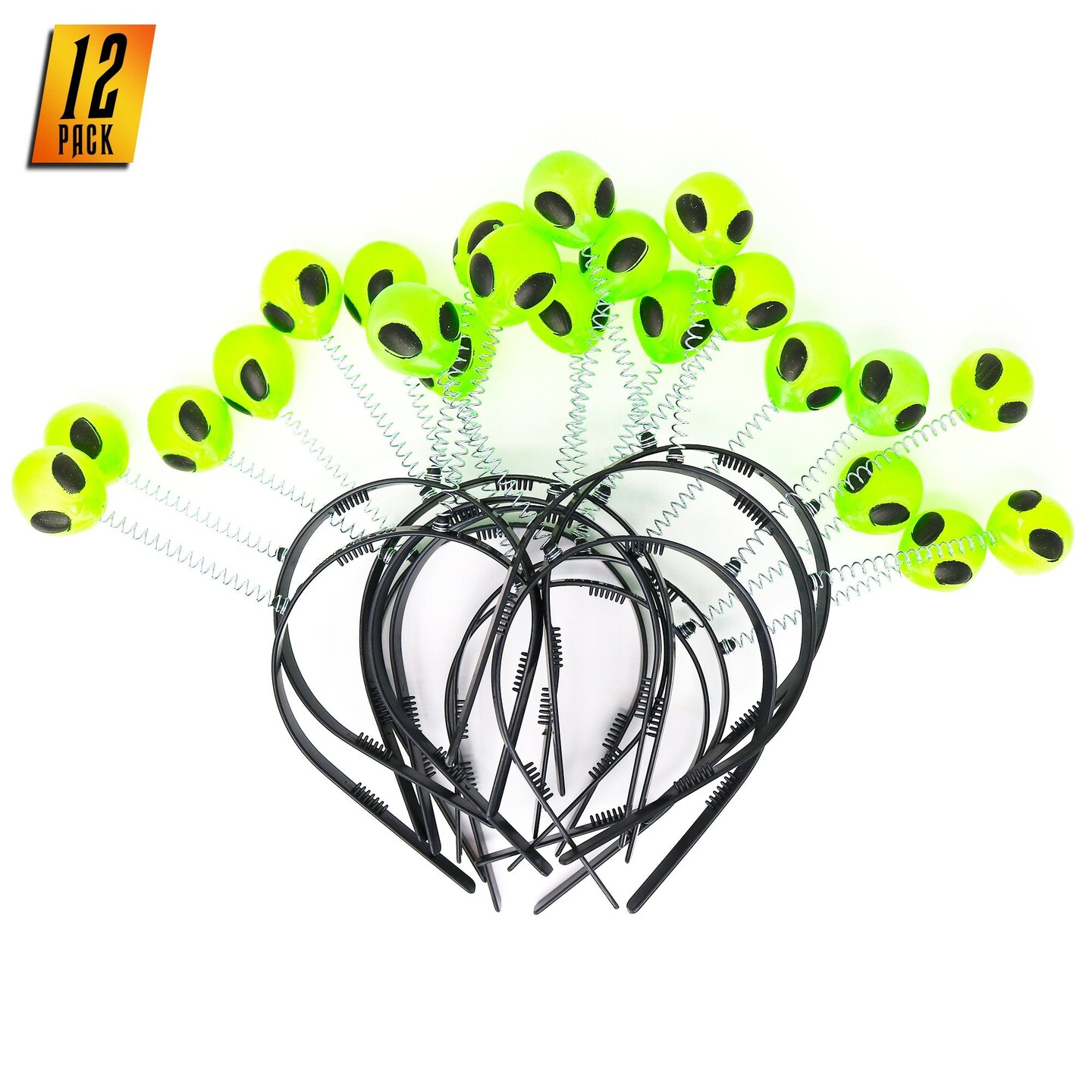 Alien Boppers Kids Party Favors - Glow in The Dark Headband Aliens - Pack  of 12